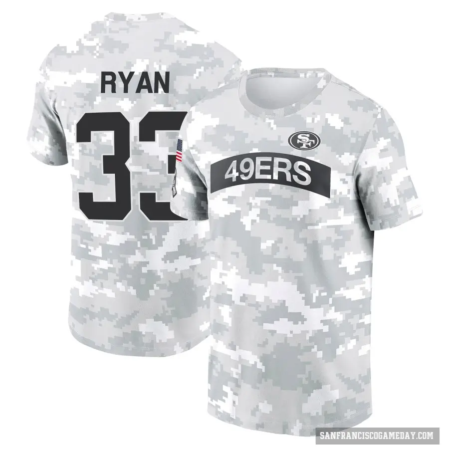 Men's ＃33 Logan Ryan San Francisco 49ers Camo Arctic 2024 Salute to Service Performance T-Shirt