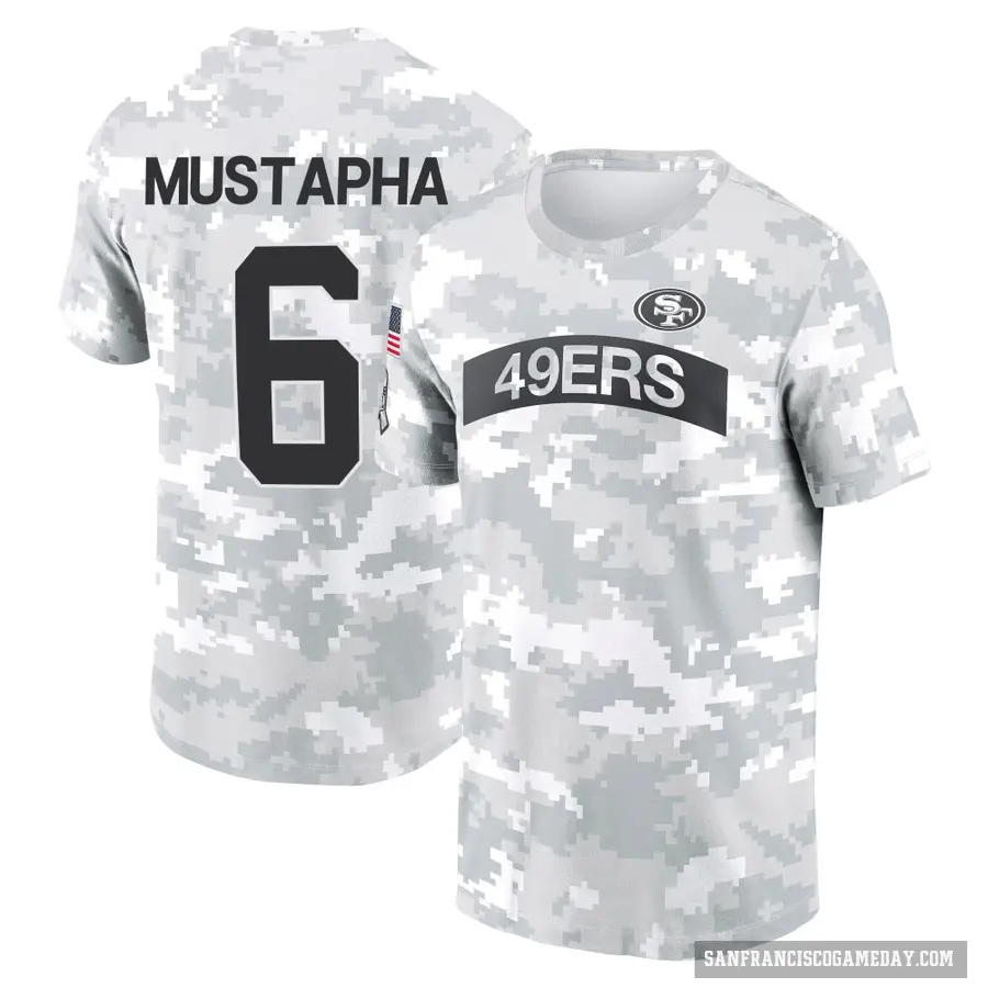 Men's ＃6 Malik Mustapha San Francisco 49ers Camo Arctic 2024 Salute to Service Performance T-Shirt