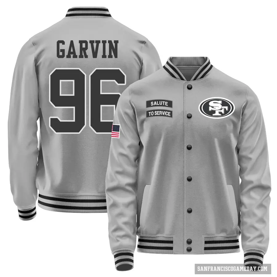 Men's ＃96 Jonathan Garvin San Francisco 49ers Gray Salute to Service Performance Jacket