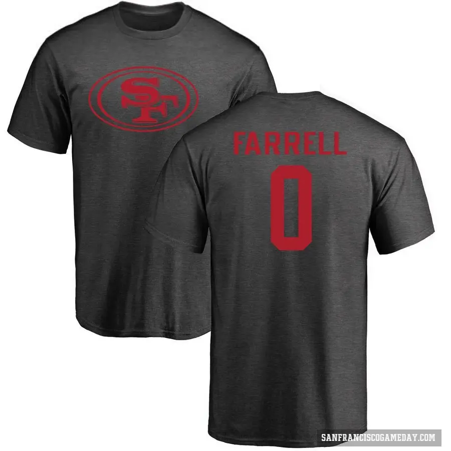 Youth ＃0 Luke Farrell San Francisco 49ers Ash One Color T-Shirt