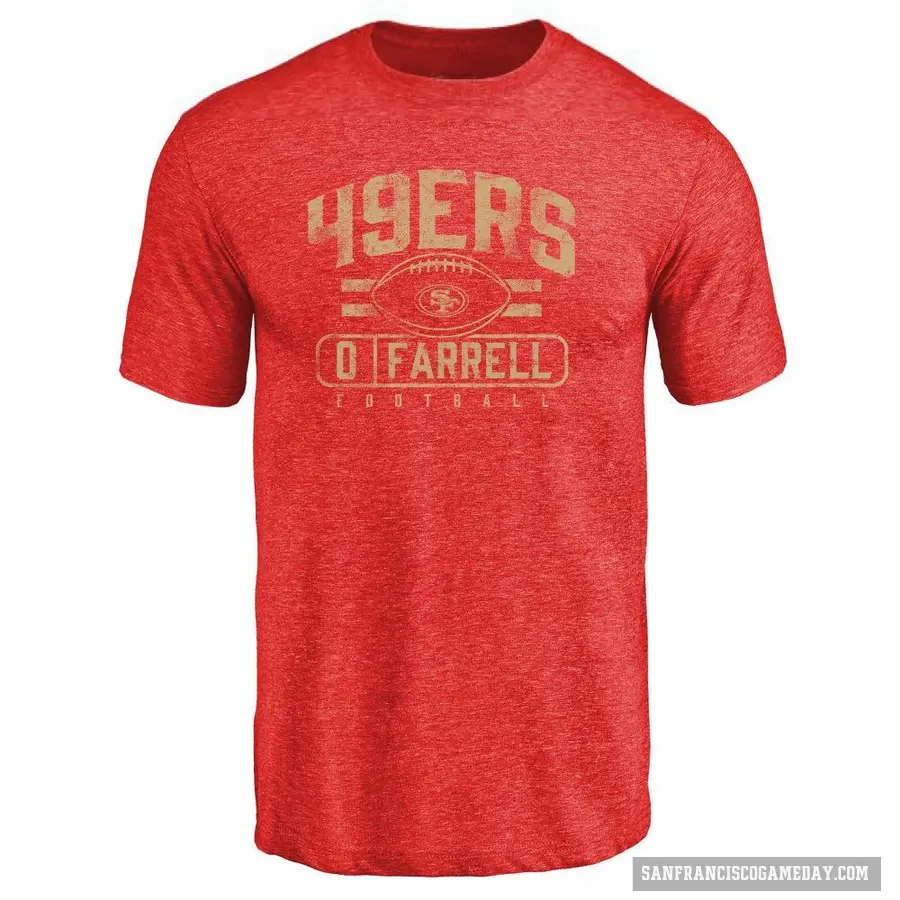 Youth ＃0 Luke Farrell San Francisco 49ers Red Flanker T-Shirt