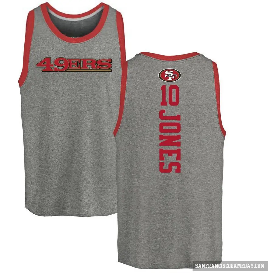 Youth ＃10 Mac Jones San Francisco 49ers Ash Backer Tank Top