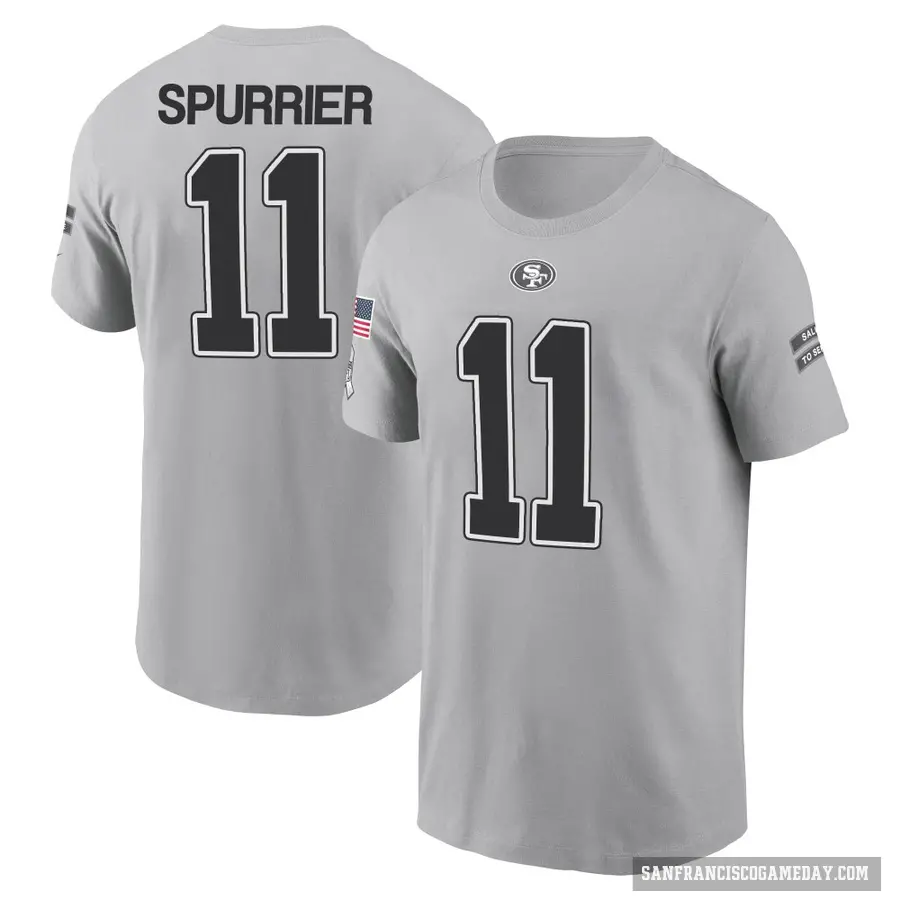 Youth ＃11 Steve Spurrier San Francisco 49ers Gray 2024 Salute to Service T-Shirt