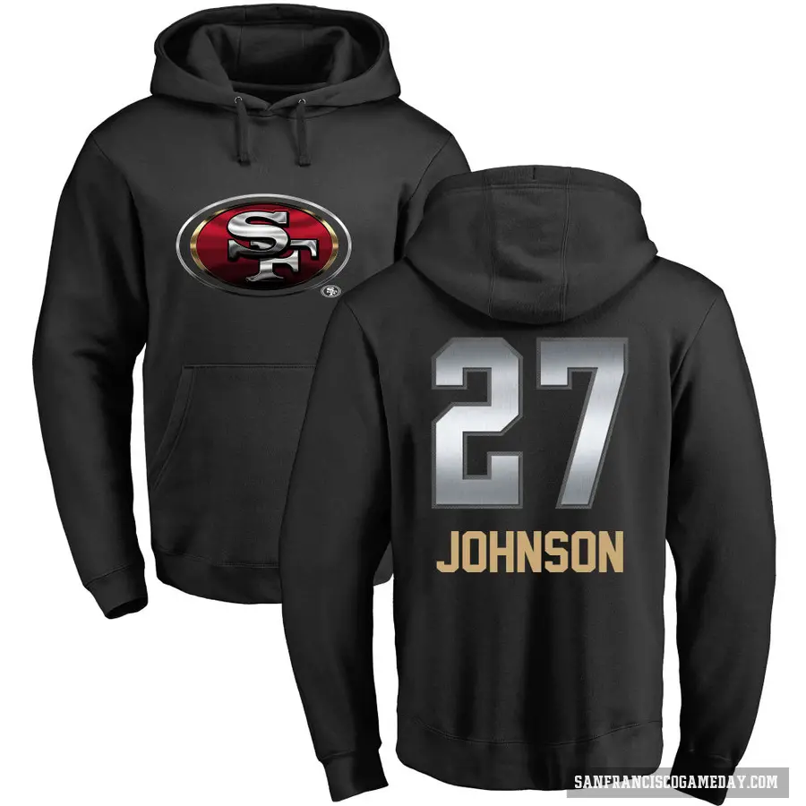 Youth ＃27 Dontae Johnson San Francisco 49ers Black Midnight Mascot Pullover Hoodie