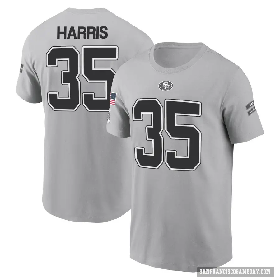 Youth ＃35 Erik Harris San Francisco 49ers Gray 2024 Salute to Service T-Shirt