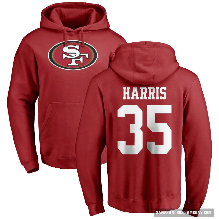 Youth ＃35 Erik Harris San Francisco 49ers Red Pro Line Logo Pullover Hoodie