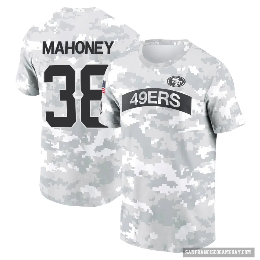 Youth ＃38 Jaylen Mahoney San Francisco 49ers Camo Arctic 2024 Salute to Service Performance T-Shirt