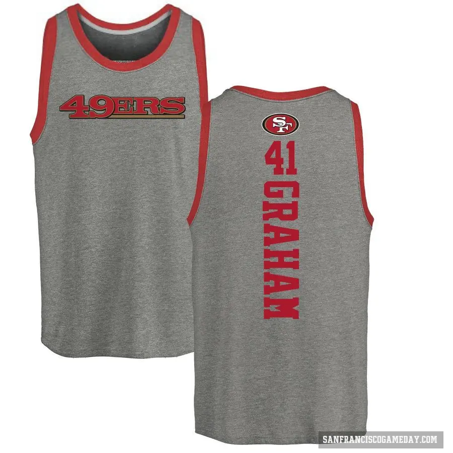 Youth ＃41 Jalen Graham San Francisco 49ers Ash Backer Tank Top