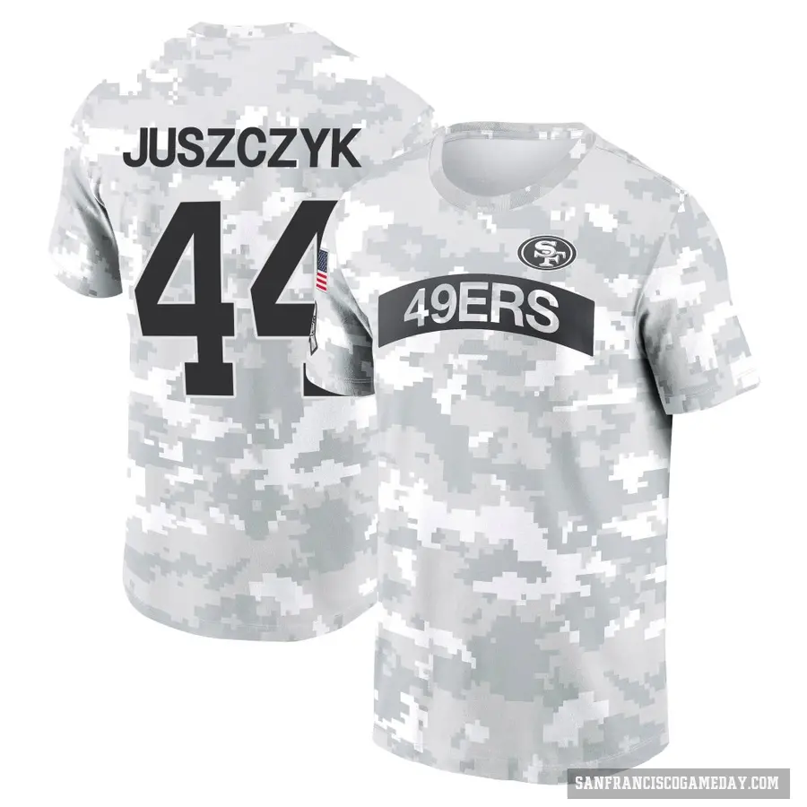 Youth ＃44 Kyle Juszczyk San Francisco 49ers Camo Arctic 2024 Salute to Service Performance T-Shirt