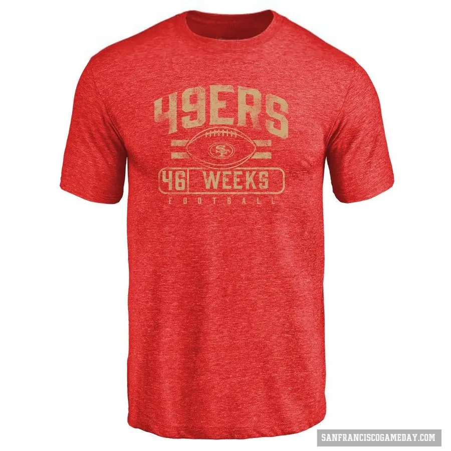 Youth ＃46 Jon Weeks San Francisco 49ers Red Flanker T-Shirt