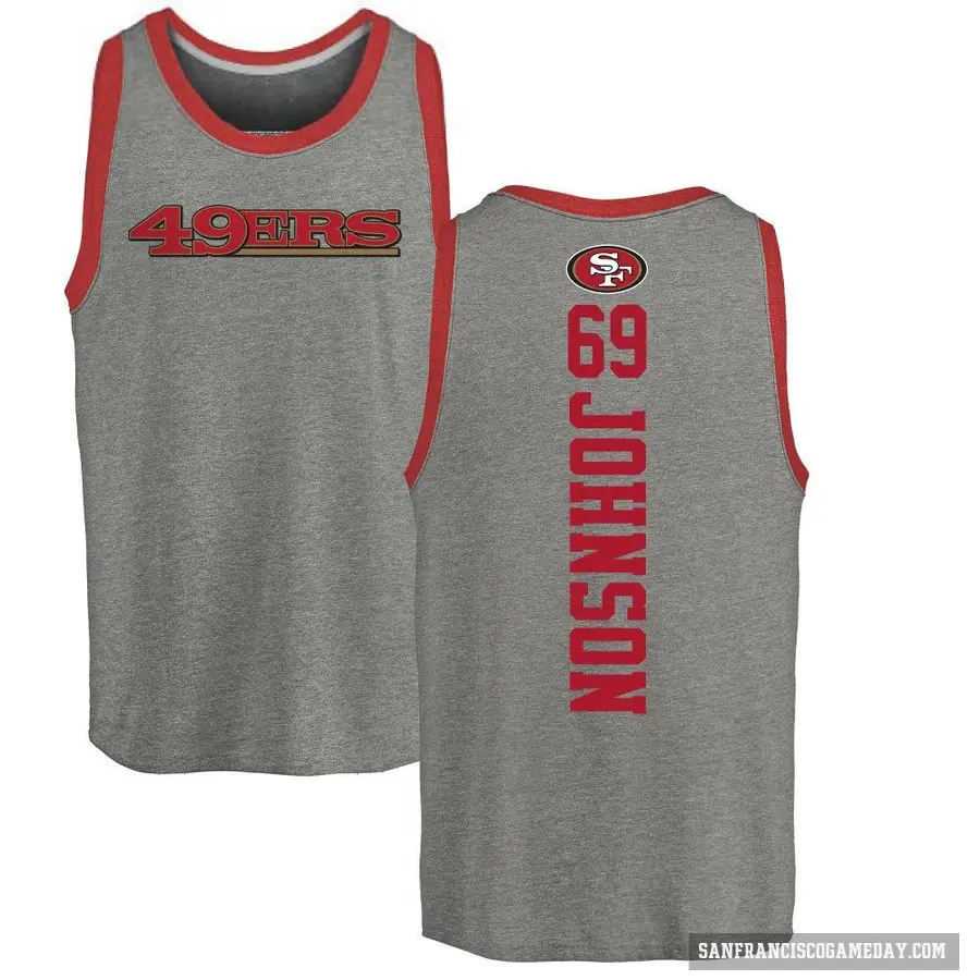 Youth ＃69 Zack Johnson San Francisco 49ers Ash Backer Tank Top