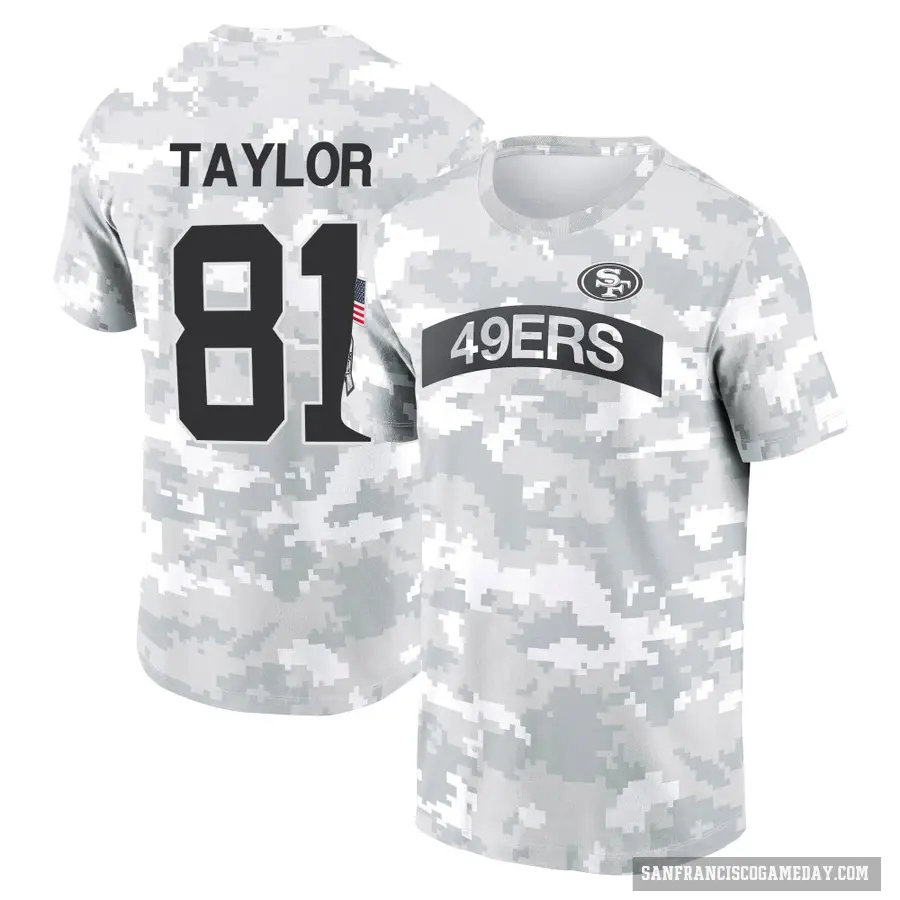 Youth ＃81 Trent Taylor San Francisco 49ers Camo Arctic 2024 Salute to Service Performance T-Shirt