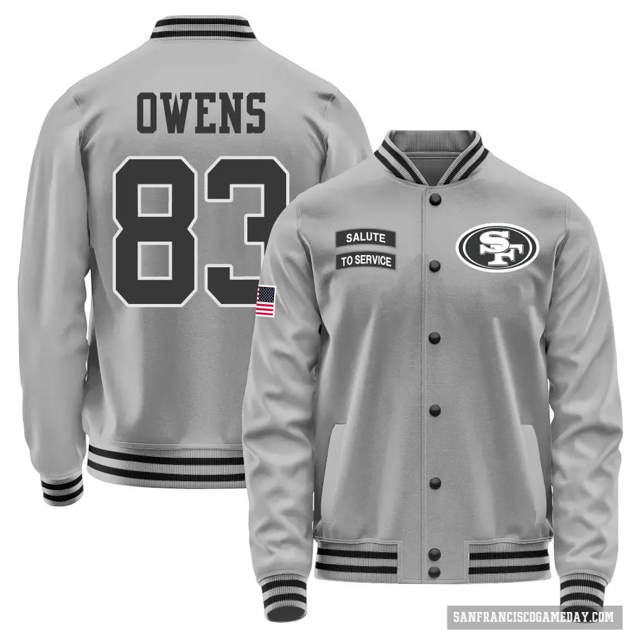 Youth ＃83 Terique Owens San Francisco 49ers Gray Salute to Service Performance Jacket